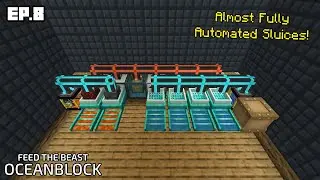 FTB Oceanblock [Ep.8] Almost Fully Automated Sluices!