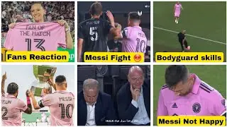 Messi bodyguard passes the ball and fight with defenders vs Nashville 😡