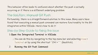 Resolving the Issue of VSCode Stuck on GitHub Push: A Simple Fix