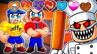 Using MUSCLES To Escape PAPA PIZZA’S In Roblox!
