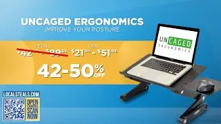 LOCAL STEALS & DEALS - Uncaged Ergonomics | Adjustable Laptop Stand and Lap Desk | Standing Desk