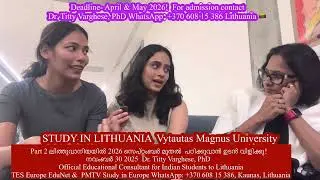 2 -MALAYALAM-LITHUANIA VMU- 2026 SEPTEMBER ADMISSION- DR.TITTY VARGHESE PHD, WHATSAPP- +37060815386