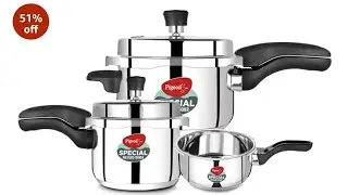 Pigeon By Stovekraft Special Stainless Steel Pressure Cooker with Outer Lid Induction and Gas Stove