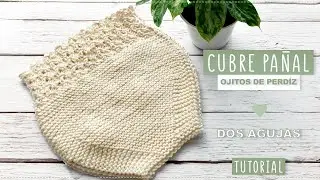 CÓMO TEJER CUBREPAÑAL OJO DE PERDIZ DOS AGUJAS PATRONES GRATIS TUTORIAL PASO A PASO PRINCIPIANTES.