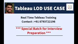 Tableau Real Time Use cases | LOD Scenario | PJ Analytics