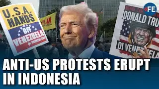 VENEZUELA TENSIONS: Indonesians Protest Against U.S. Strikes in Venezuela
