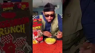 TRYING STRANGER THINGS DEMOGORGON CRUNCH CEREAL  #food #foodie #foodreview #strangerthings #shorts
