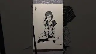 🪴 #stipplingart #mathilda #leon #sketchbookart #ink #charcoalart