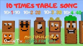 10 Times Table Song | Minecraft Numberblocks Counting Song | Multiplication Song for Kids