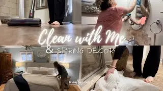 CLEAN WITH ME || FOCUS CLEAN ON STAIRWAY  ||  SPRING DECORATING PREP