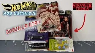Hot Whels Pop Culture 2025 Mix N - Godzilla GTR & Stranger Things! #fyp #hotwheels #unboxing