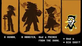 Deltarune Meme - A human, A monster, A prince from the dark, and... Spamton?