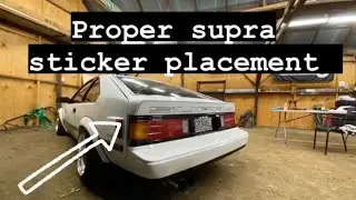 1985 Toyota Celica Supra rear hatch sticker placement