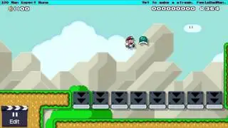 Super Mario Maker - Practicing Mid-airs (Mid-air Shell Jumps)