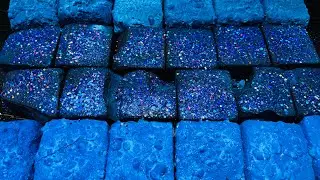 Fresh Blue Dyed Chalk & Paste Chalk ASMR Crush | Oddly satisfying ASMR 