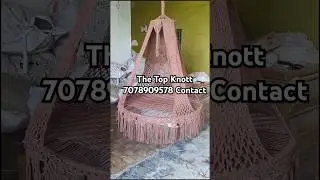 Premium Handmade 50-Inch Brown Macrame Swing Chair | The Top Knott Collection #macrame #hammocks