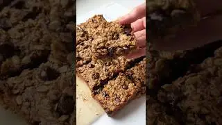 Healthy Oatmeal Chocolate Chip Bars | Eating Bird Food #recipe #oatmealbars #healthysnacks