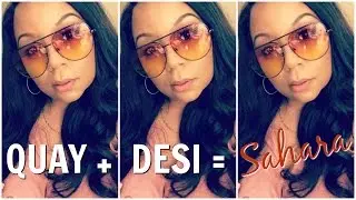 UNBOXING/TRY ON | QUAY AUSTRALIA DESI PERKINS SAHARA SUNGLASSES | + GOLD HIGH KEY