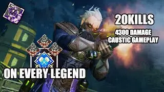 The 20 Kill & 4K Damage badge On Every Legend! Caustic 20 Kill Gameplay