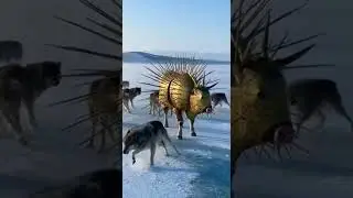 Wolf Pack Can&rsquo;t Break Through This Armor 🐄⚔️🐺 공격했다가 튕겨 나간 늑대들 #animals #wildlife