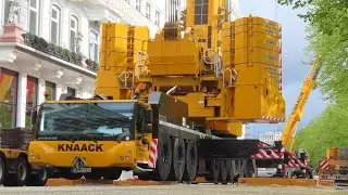 KNAACK - LIEBHERR LTM 1650-8.1 bei der Demontage eines TEREX CTT 91, Teil 1