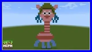 How To Build Cooper from Trolls Dreamworks Movie Pixel Art In Minecraft