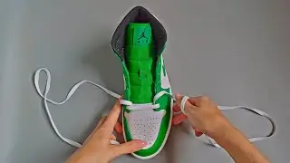 Как завязать шнурки на кроссовках Nike Air Jordan 1 Mid за 10 секунд 🔥 Виды шнуровки