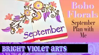Plan With Me | Mehndi Floral Bullet Journal Setup 🌸 September Boho Aesthetic
