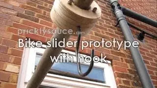 Bike slider with hook prototype pricklysauce com