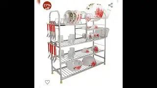 Slimshine stainless steel kitchen dish rack  