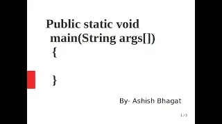 Java Tutorial 3: public static void main(String args[]) in Java ( Detailed Explanation)
