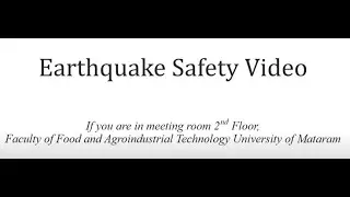 Tutorial Evakuasi (Safety Briefing) Ruang Sidang - Fatepa - Universitas Mataram