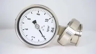 DIS-SMS | Sanitary Diaphragm Seals, SMS Standard + Stainless Steel Pressure Gauge, Laser Welding
