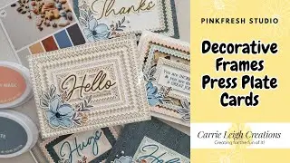 Pink Fresh Studios Decorative Frames Press Plate Cards