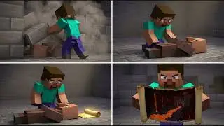 Minecraft comic - steve memory - please don't wait for me