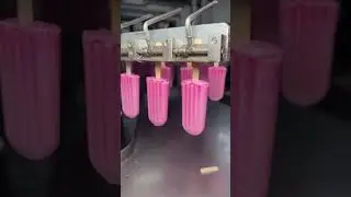 The automated process of producing ice cream.#food industry#Automated assembly line