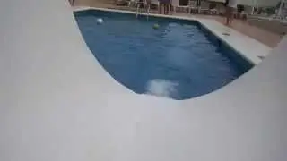 GEV07 GOING DOWN A WATER SLIDE