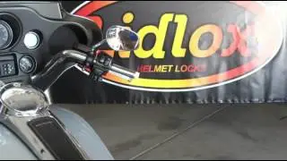 Установка замка Lidlox Grip Tip Bar End на ручки Harley Davidson