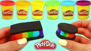 How to Make Rainbow Play Doh Ice Cream Sandwich & Oreo!