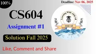 Решение задания №1 CS604 (осень 2025) | Решение задания №1 CS604 (2025) | 100% правильное решение