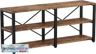 IRONCK Rustic Entryway Console Table Long Hallway Table 55 in 3-Tier TV Review