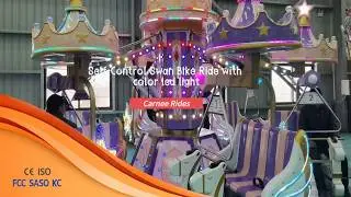 Self-Control Swan Bike Ride with color led light