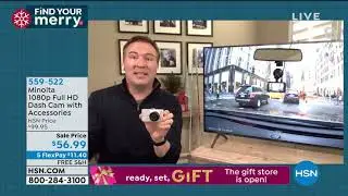 Minolta 1080p Full HD Dash Cam with 8GB microSDHC Card