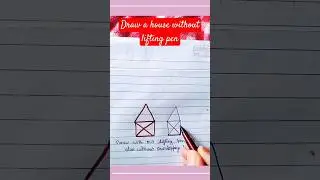 drawing house without lifting pen 🖊 #art #drawingskill #drawing #instadraw #paintingchallenge