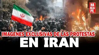 Im&aacute;genes de las protestas anti-gubernamentales en el bulevar Vakil Abad en Mashhad, Ir&aacute;n.