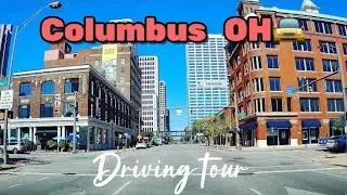 Columbus Ohio driving tour , The Capital of Ohio \ driving downtown Columbus OH USA