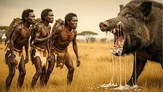 Life Millions Years Ago | Could Prehistoric Humans Escape the Revenge of the Giant Wild Boar?