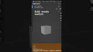 How To Switch Edit And Object Mode In Blender #shorts
