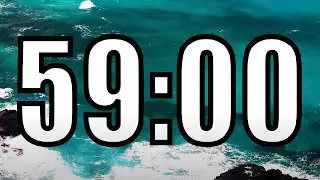 59 minute timer with Calm and Soft Music and sea in the background