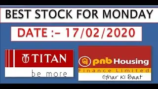 Jackpot Stock For Tomorrow 17 FEB 2020 ,  Intraday Stocks Tips, Daily Intraday Stocks